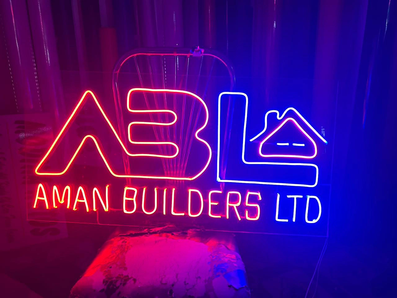 Aman Builders Ltd. - Neon Sign